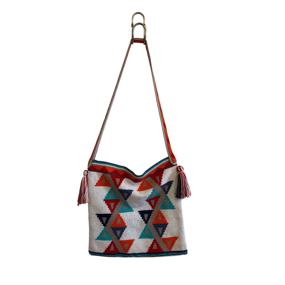 Wayuu style woven crossbody bag